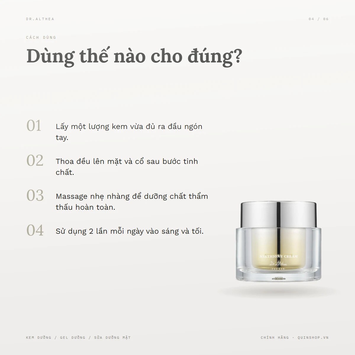 Kem Dưỡng Dr.Althea Niathione Cream — Những ai không nên sử dụng sản phẩm này?