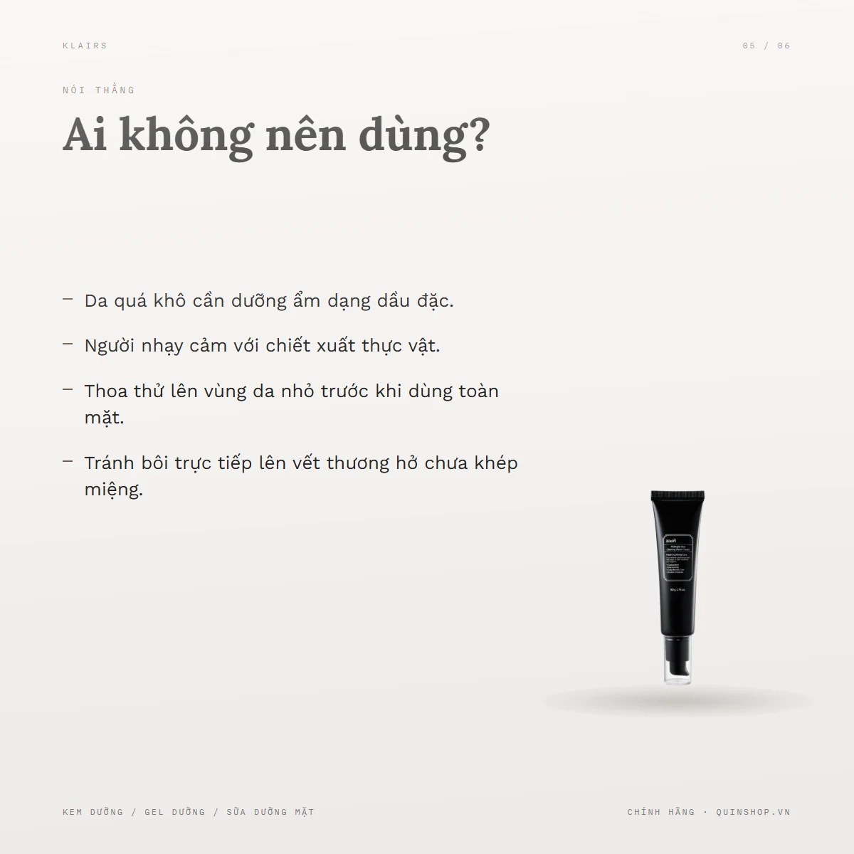 Kem Dưỡng Klairs Midnight Blue Clearing Water Cream — Ai không nên dùng sản phẩm này?