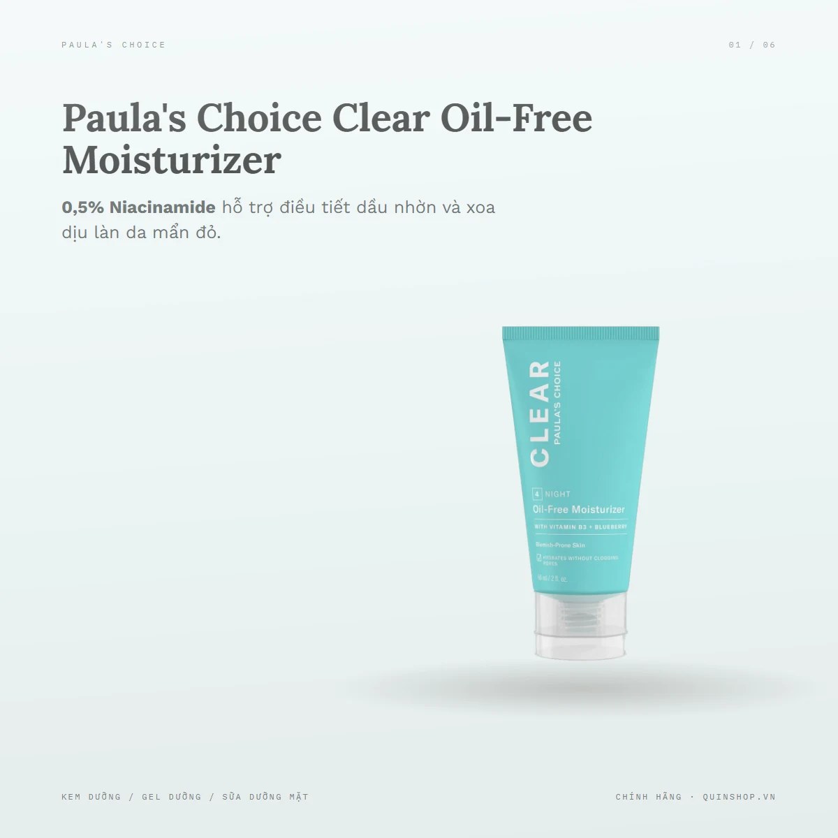Kem Dưỡng Paula's Choice Clear Oil-Free Moisturizer