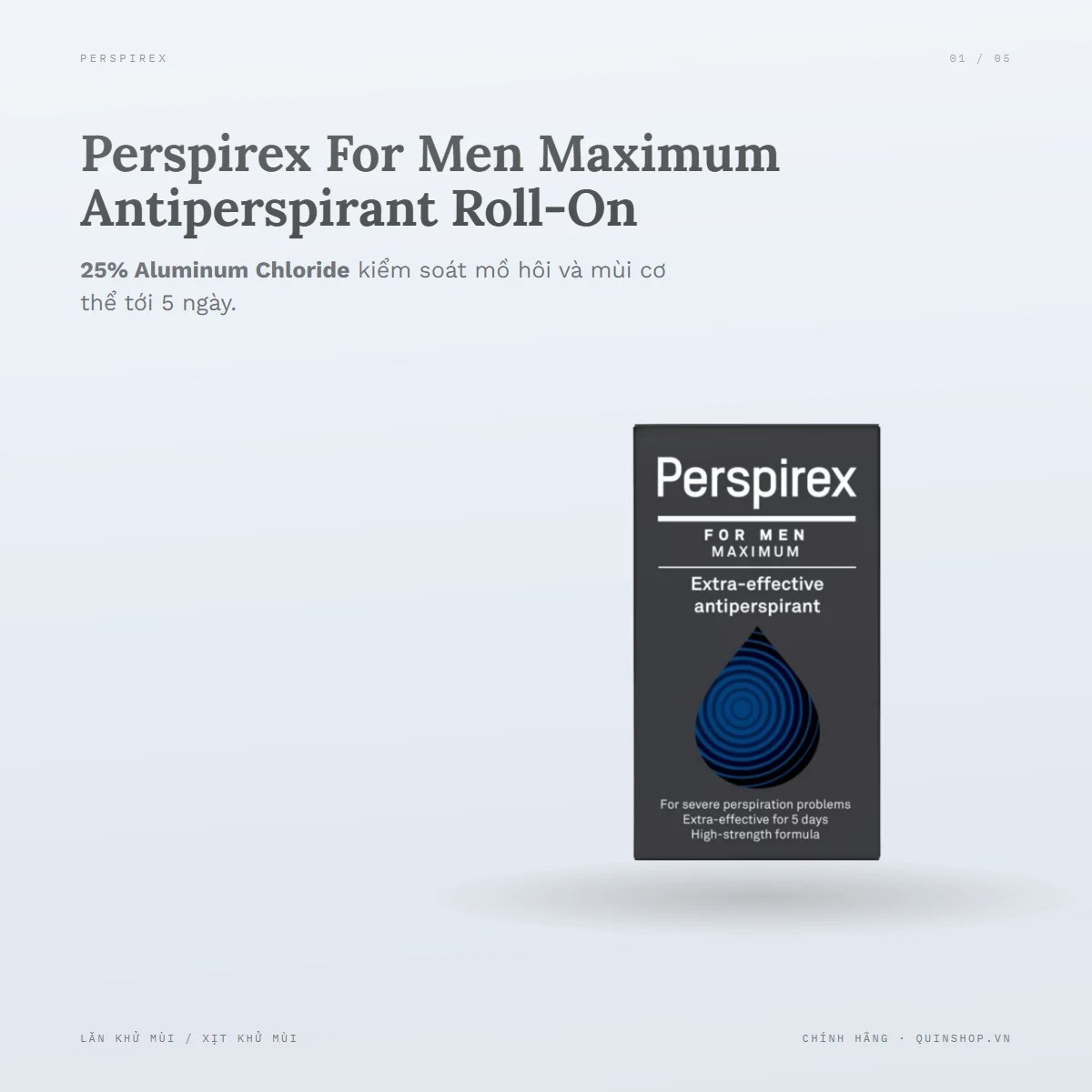 Lăn Khử Mùi Perspirex For Men Maximum (Đen)