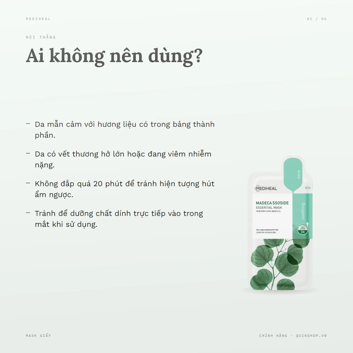 Mặt Nạ Giấy Mediheal Essential Mask — Ai không nên dùng sản phẩm này?