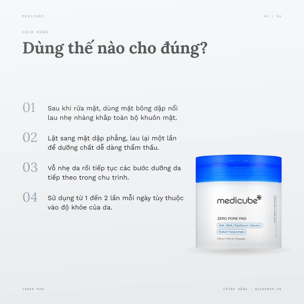 Miếng Bông Dưỡng Medicube Zero Pore Pad 2.0 — Nên sử dụng miếng bông dưỡng này vào lúc nào?