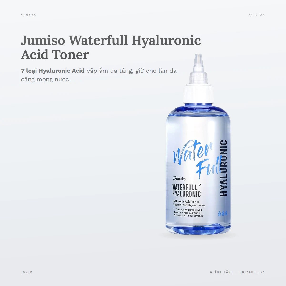 Nước Cân Bằng Jumiso Waterfull Hyaluronic Acid Toner