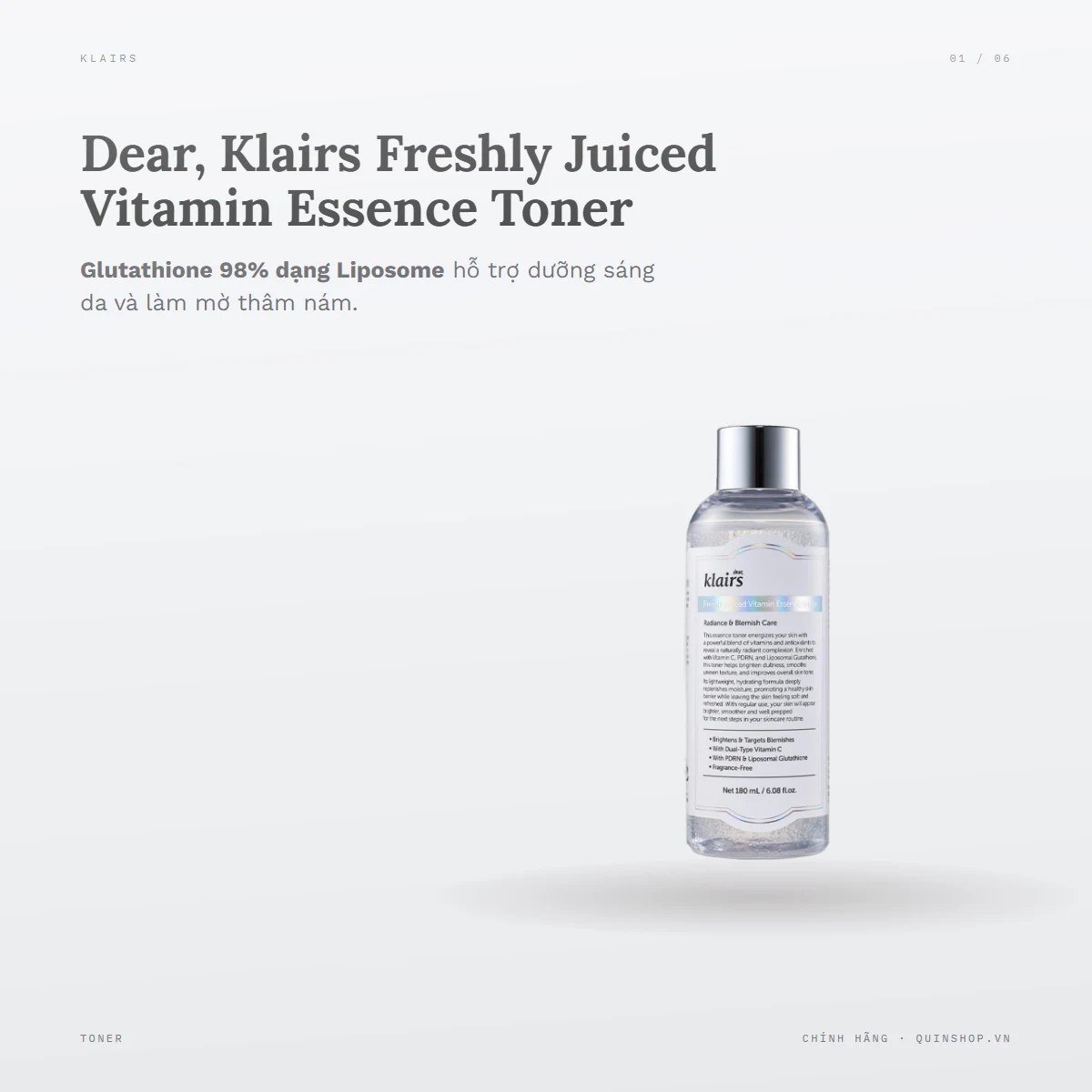 Nước Hoa Hồng Dear, Klairs Freshly Juiced Vitamin Essence Toner