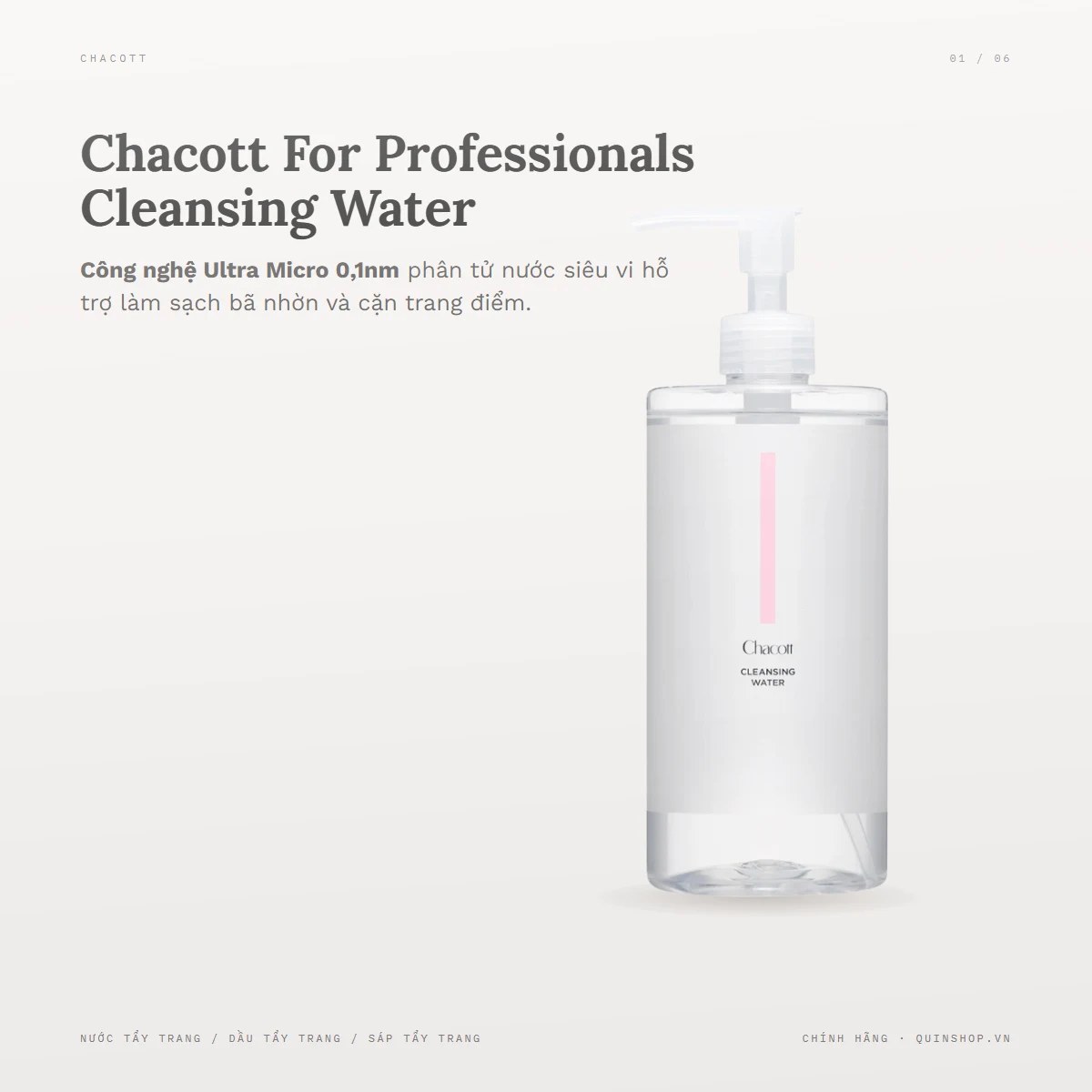 Nước Tẩy Trang Chacott For Professionals Cleansing Water