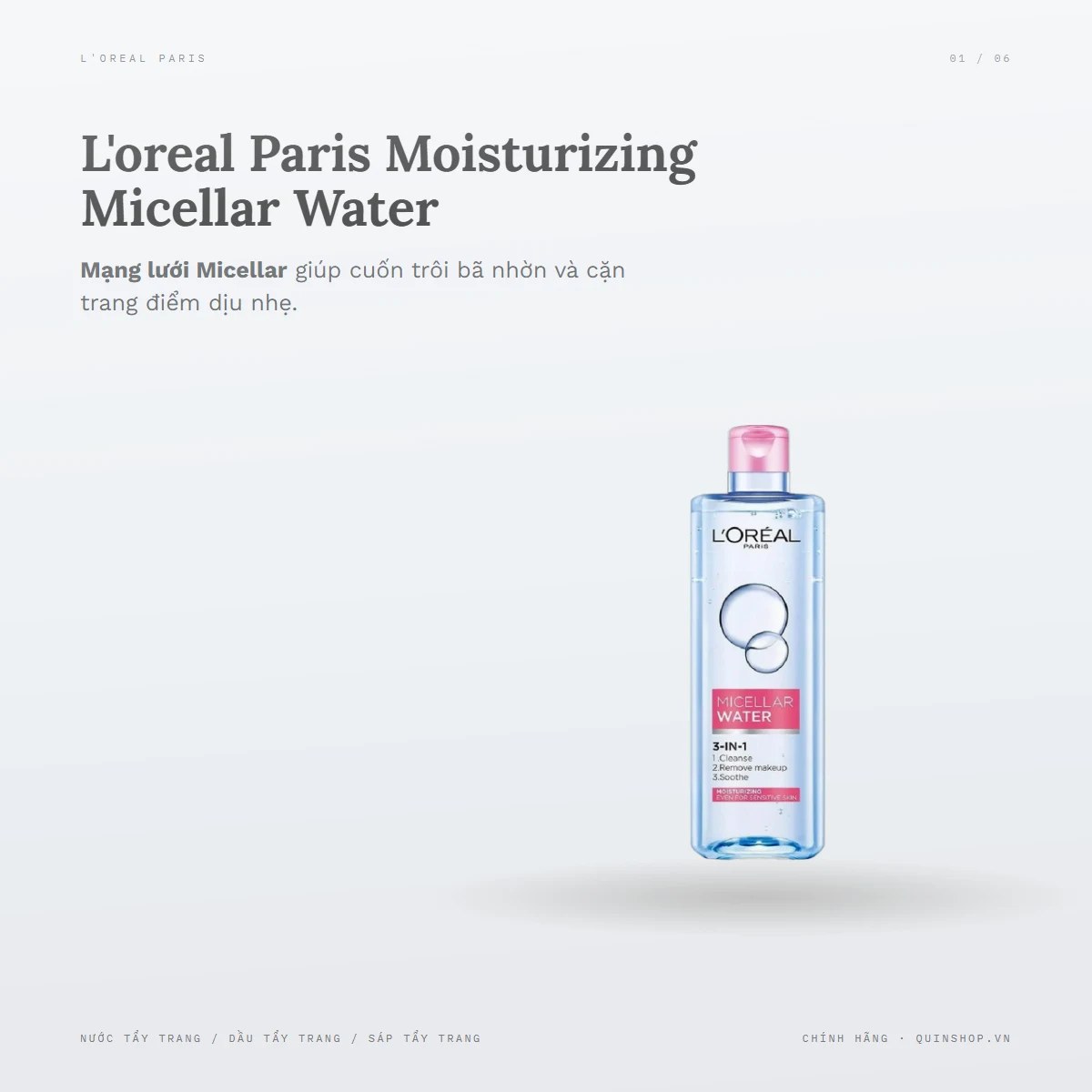 Nước Tẩy Trang Loreal Moisturizing Micellar Water