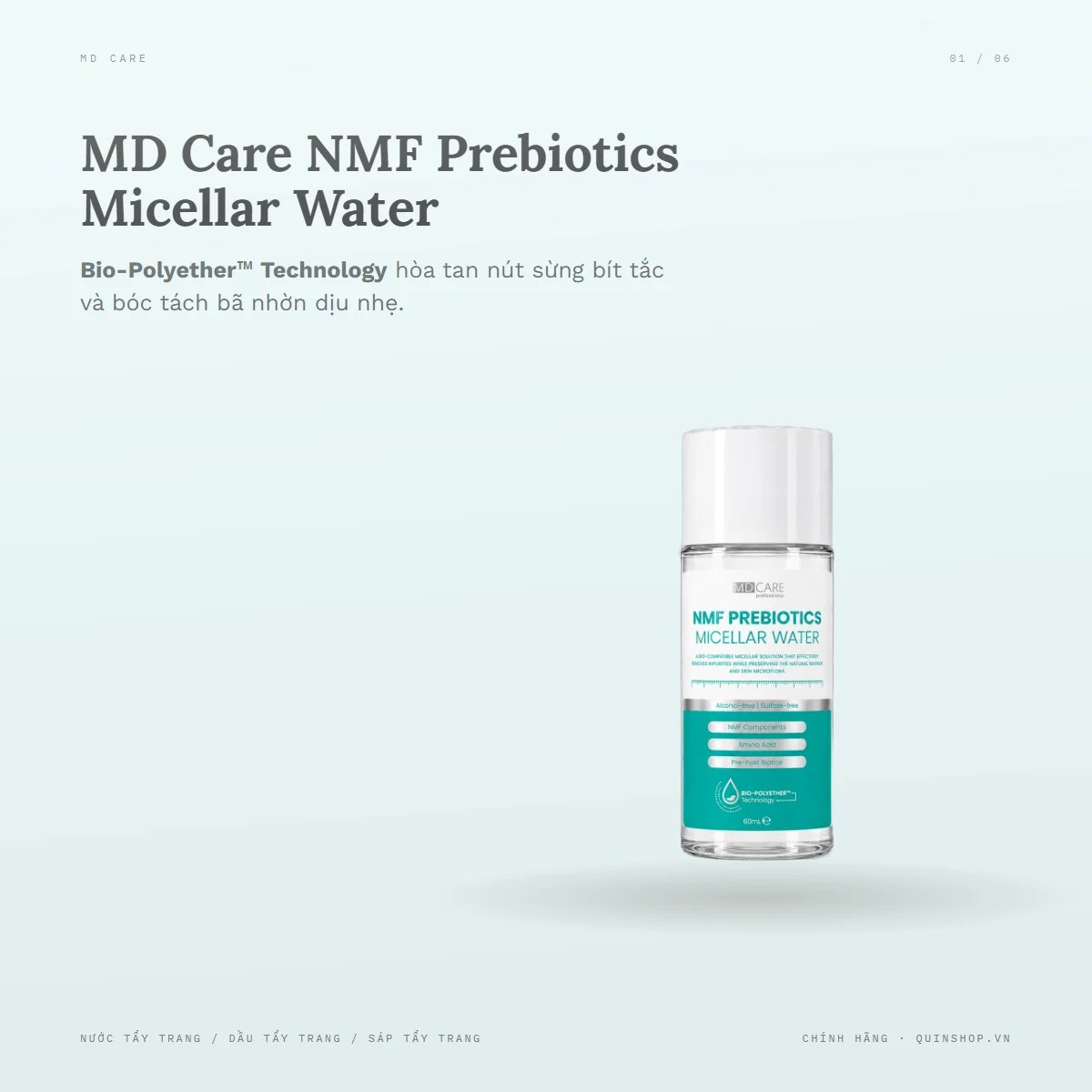 Nước Tẩy Trang MD Care NMF Prebiotics Micellar Water