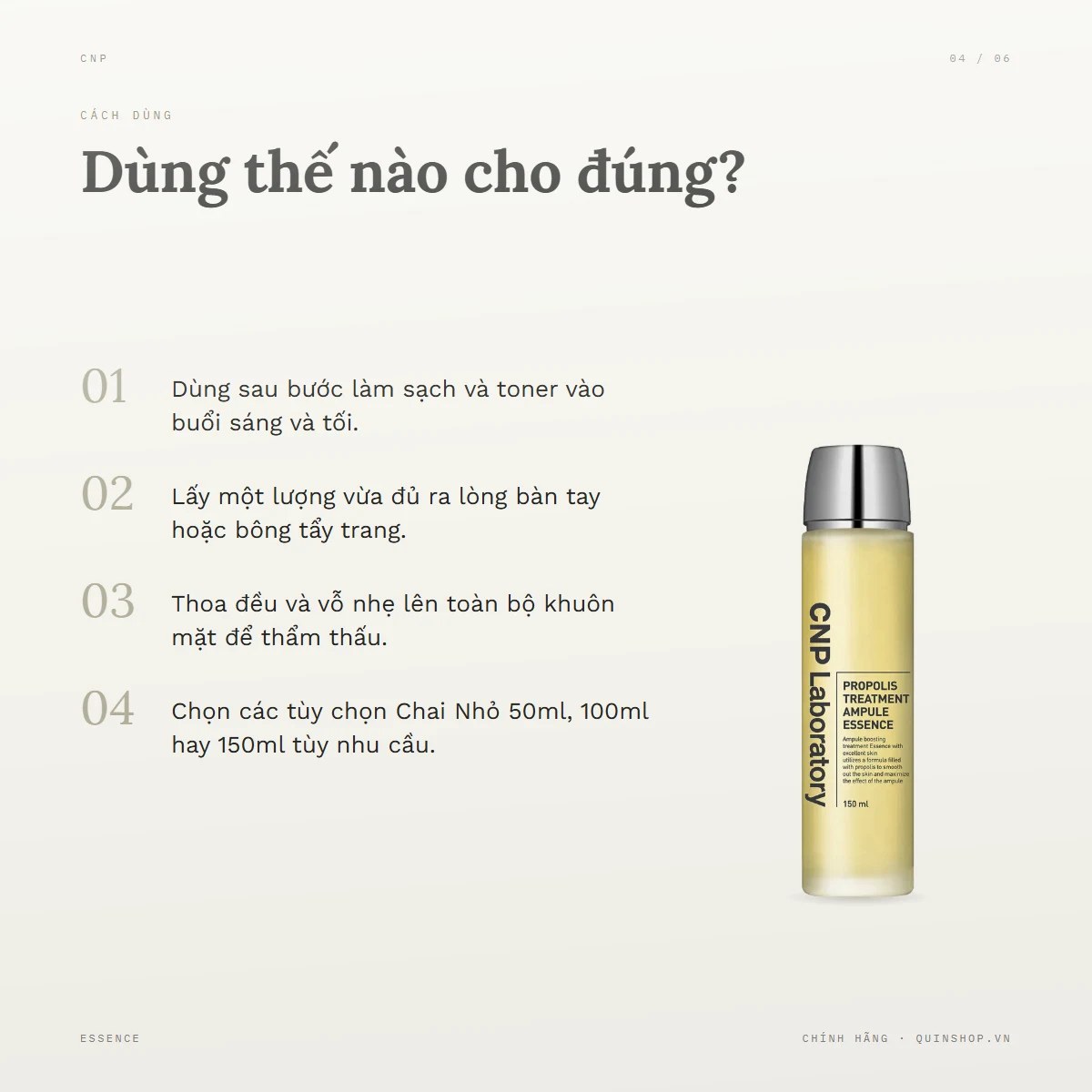 Nước Thần Dưỡng Da CNP Laboratory Propolis Treatment Ampule Essence — Dùng vào buổi nào và bao lâu một lần?