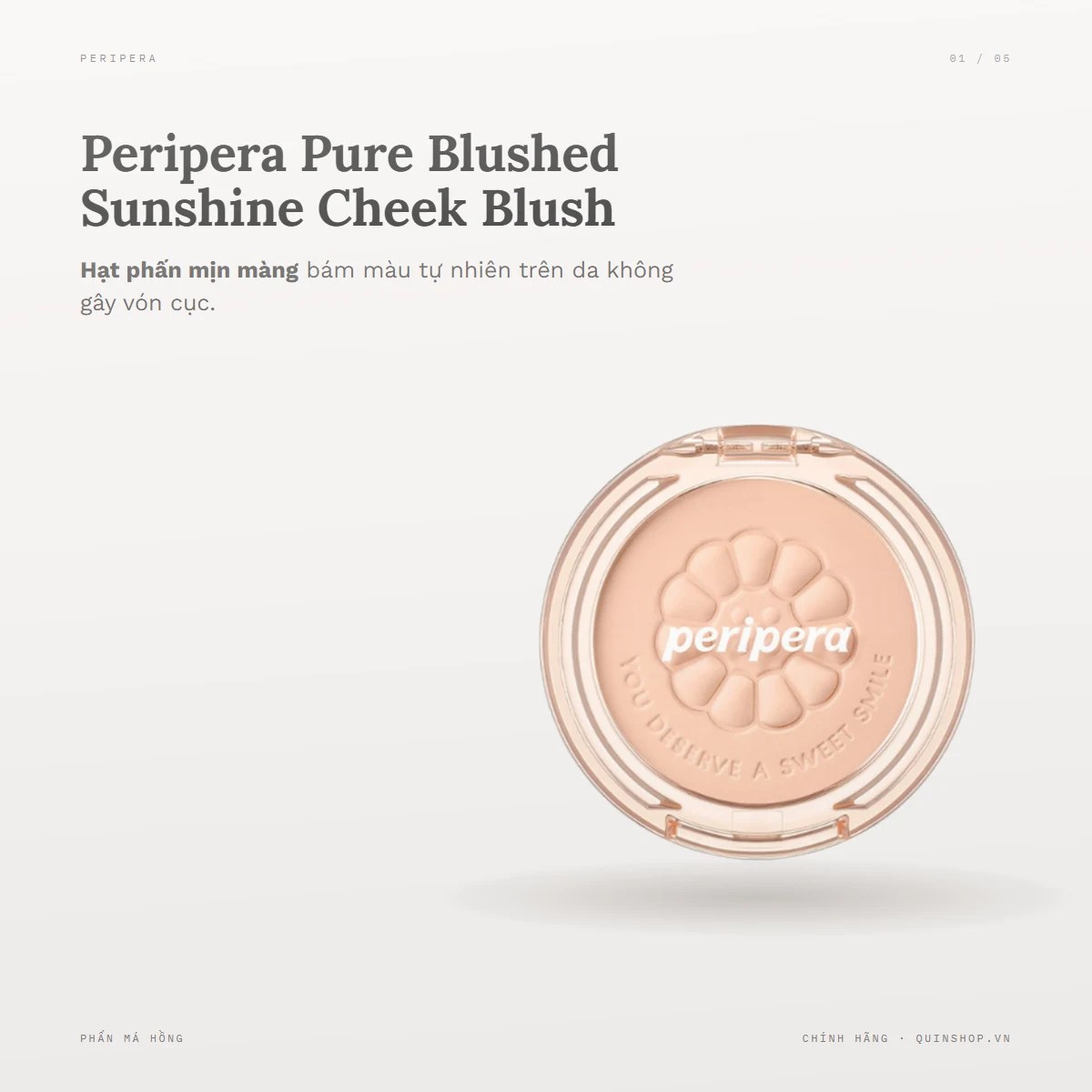 Phấn Má Peripera Pure Blushed Sunshine Cheek