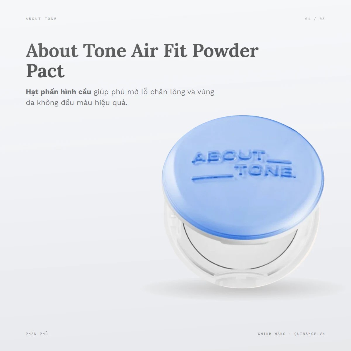Phấn Phủ About Tone Air Fit Powder Pact