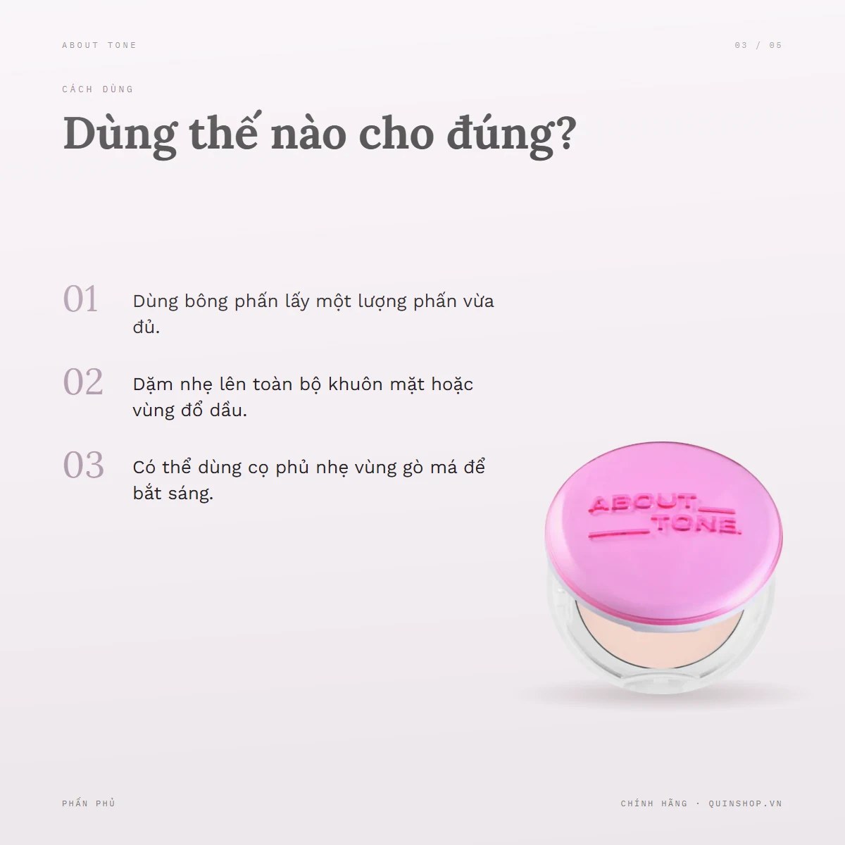 Phấn Phủ About Tone Glow Powder Pact — Cách sử dụng để có lớp nền rạng rỡ nhất?