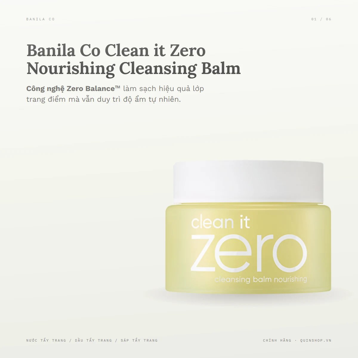 Sáp Tẩy Trang Banila Co Clean it Zero Nourishing Cleansing Balm (Vàng)
