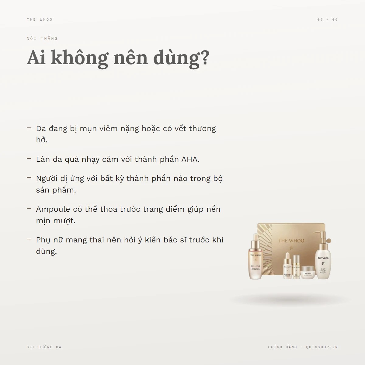 Set Tinh Chất The Whoo Bichup Ultimate Recovery NAD Power Ampoule Special Set — Ai không nên dùng?