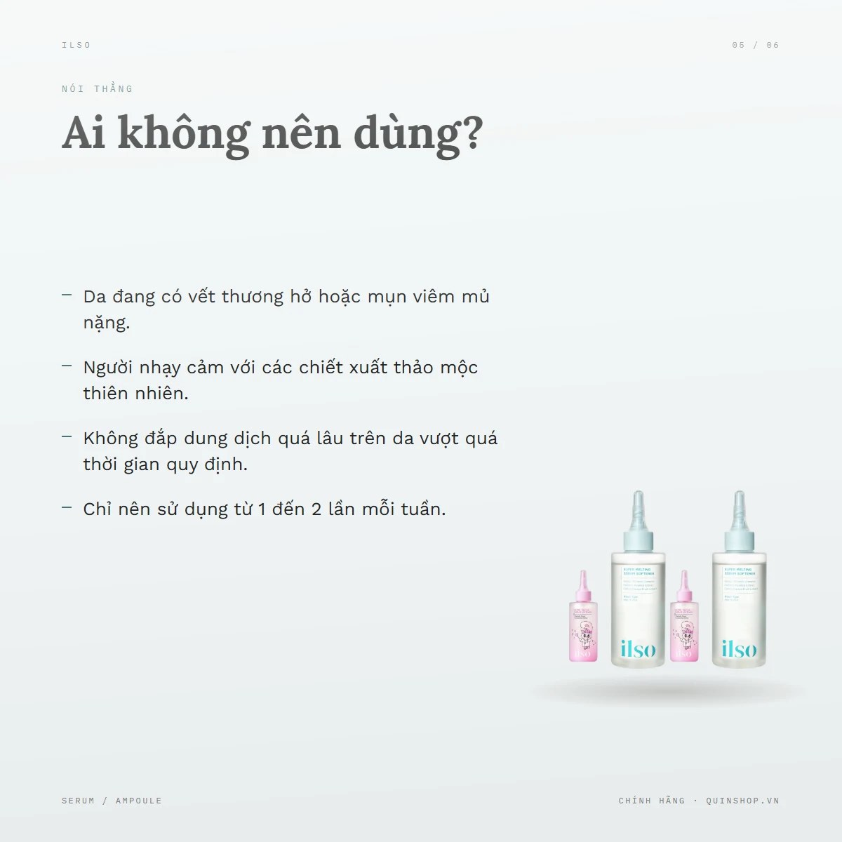Set Tinh Chất Ủ Mụn & Bông Tẩy Trang ILSO Melting Sebum Softener — Ai không nên dùng sản phẩm này?