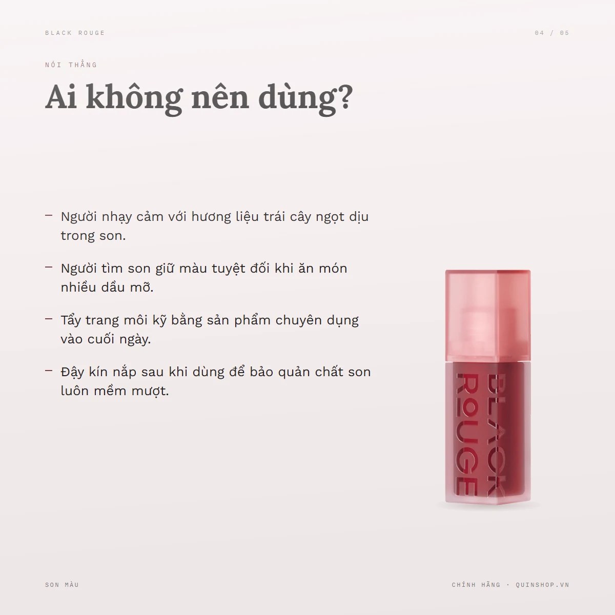 Son Black Rouge Double Layer Over Velvet — Ai không nên dùng?