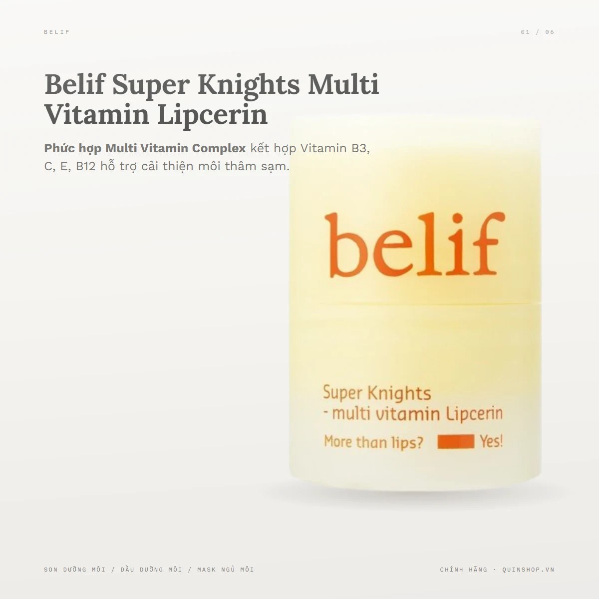 Son Dưỡng Môi Belif Super Knights Multi Vitamin Lipcerin