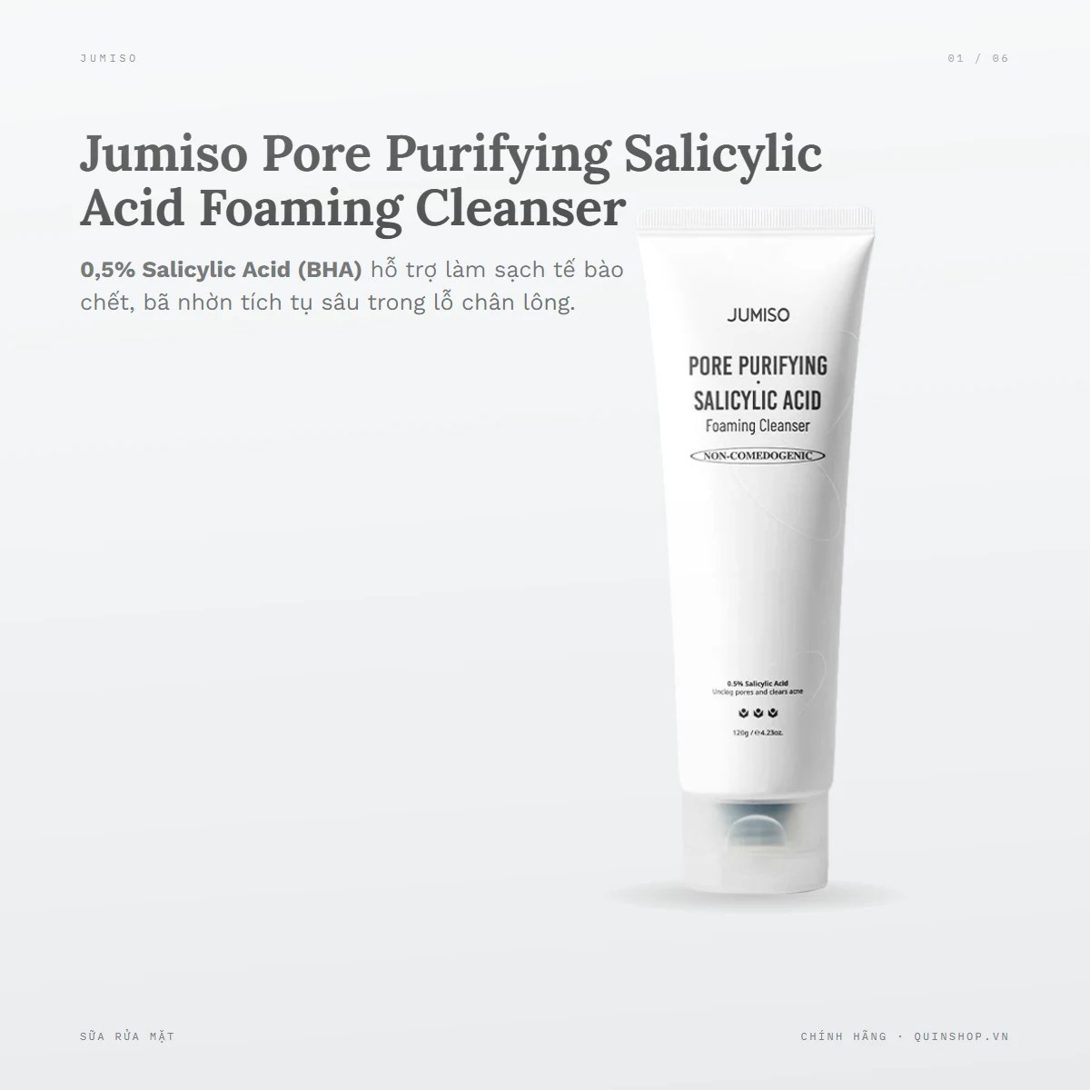 Sữa Rửa Mặt Jumiso Pore Purifying Salicylic Acid Foaming Cleanser