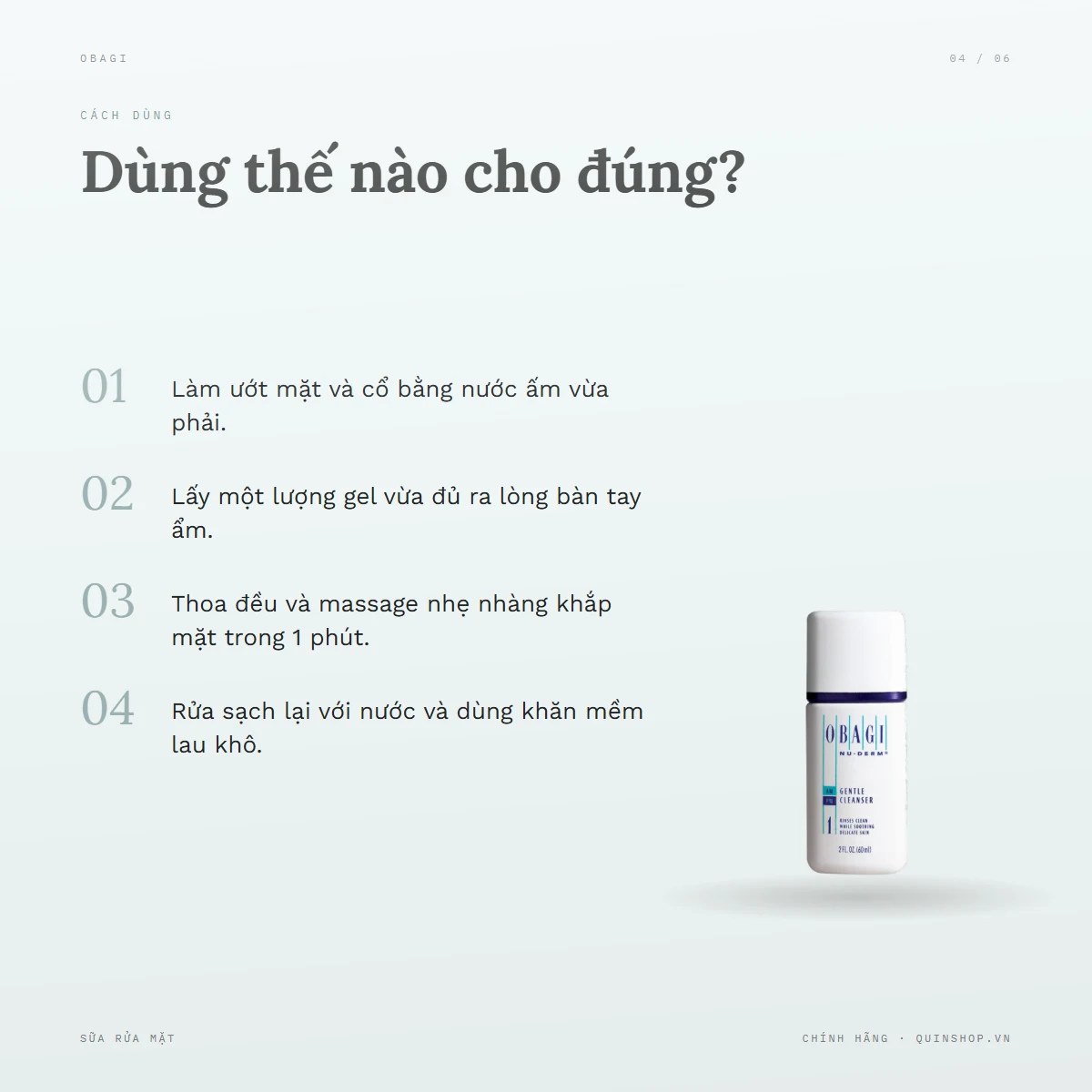 Sữa Rửa Mặt Obagi Medical Gentle Cleanser — Nên sử dụng sữa rửa mặt Obagi với tần suất ra sao?