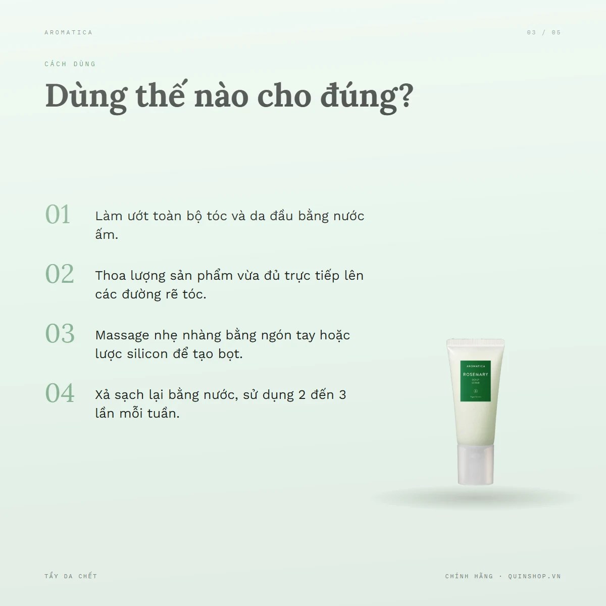 Tẩy Da Chết Da Đầu Aromatica Rosemary Scalp Scrub 2 — Nên sử dụng với tần suất như thế nào?