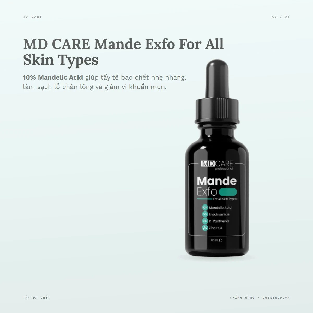 Tẩy Da Chết MD CARE Mande Exfo For All Skin Types