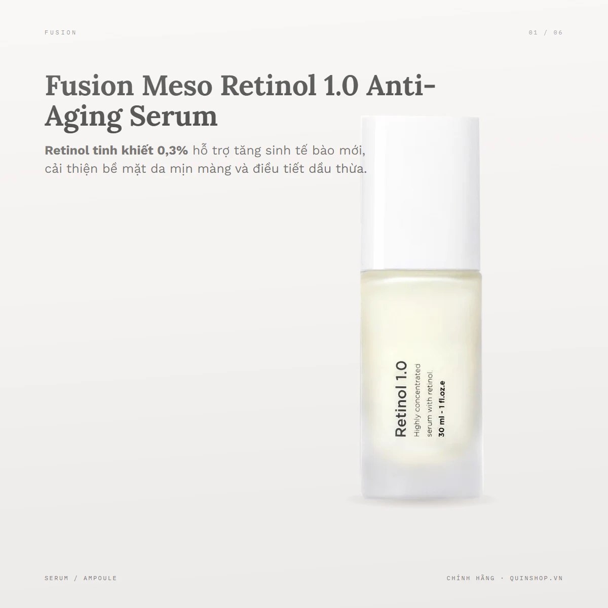 Tinh Chất Chống Lão Hoá Fusion Meso Retinol 1.0