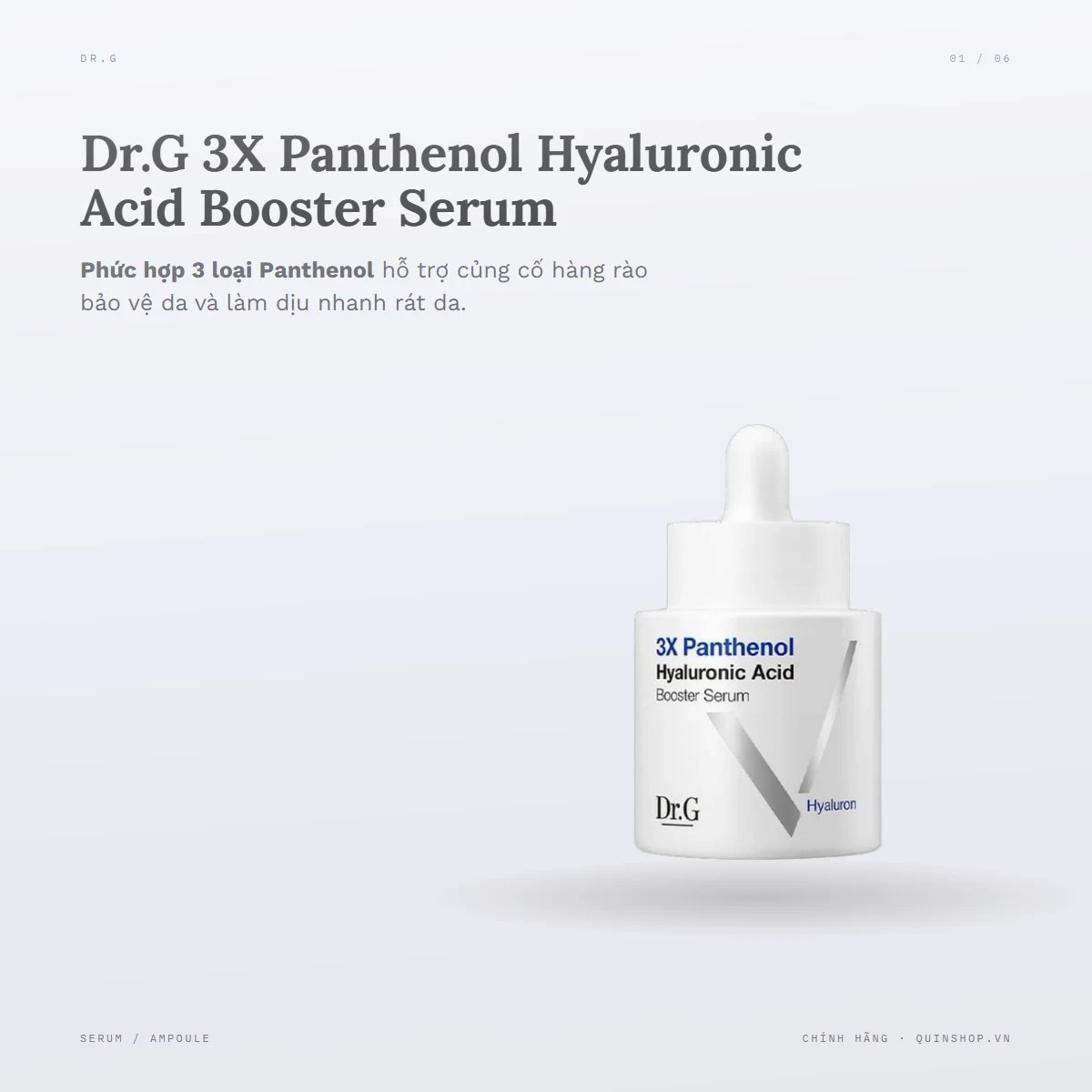 Tinh Chất Dr.G 3X Panthenol Hyaluronic Acid Booster Serum
