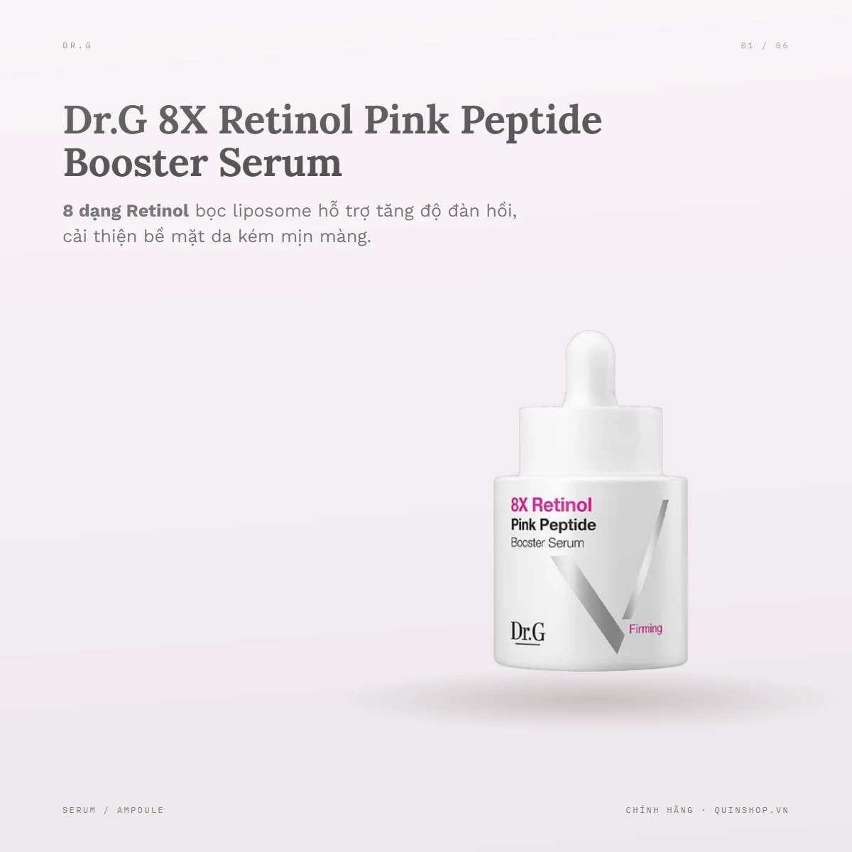 Tinh Chất Dr.G 8X Retinol Pink Peptide Booster Serum
