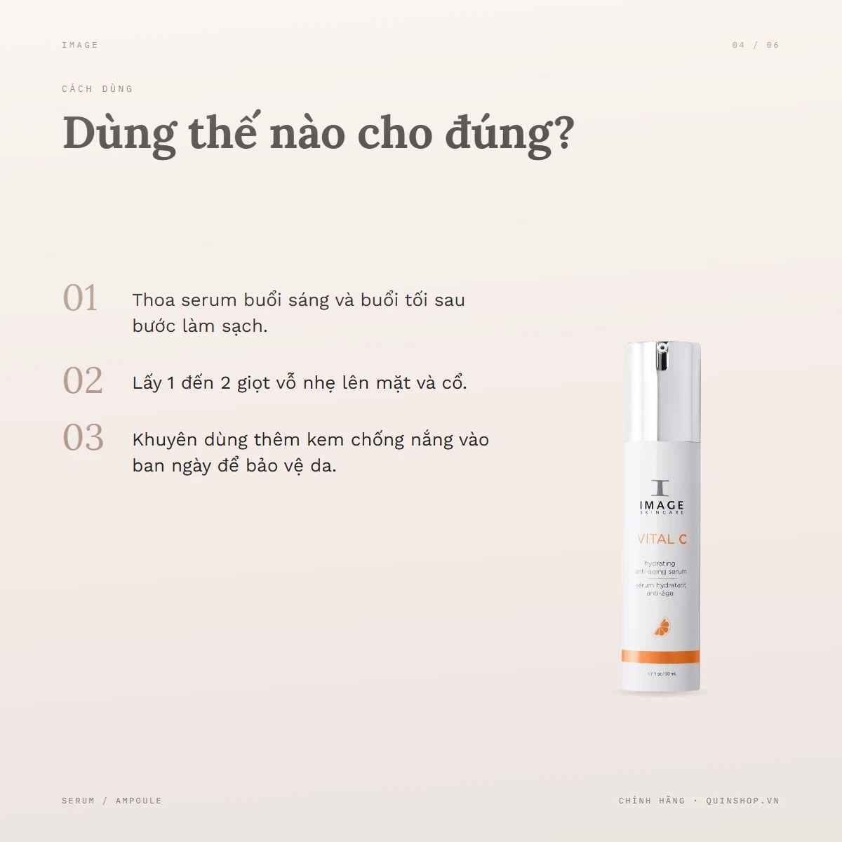 Tinh Chất Image Skincare Vital C Hydrating Anti-aging Serum — Dùng vào buổi nào và bao lâu một lần?