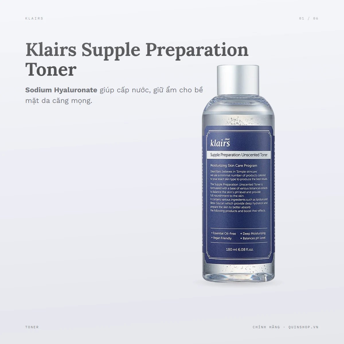 Nước Hoa Hồng Klairs Supple Preparation Toner
