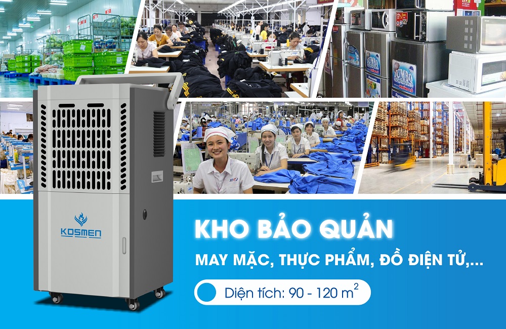 Máy hút ẩm Kosmen KM-90S nhiều cơ chế an toàn, phù hợp cho nhiều lĩnh vực