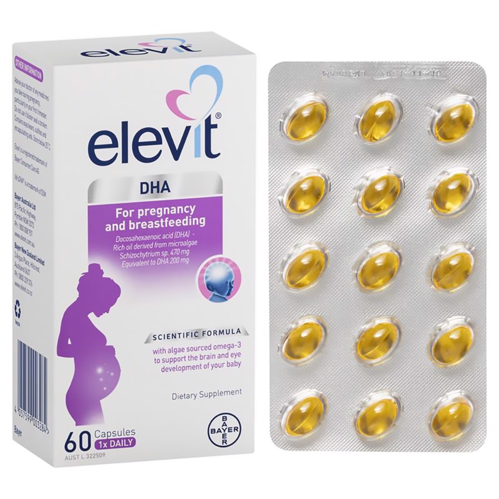 Elevit Viên Uống Bổ Sung Vitamin DHA For Pregnancy & Breastfeeding Cho
