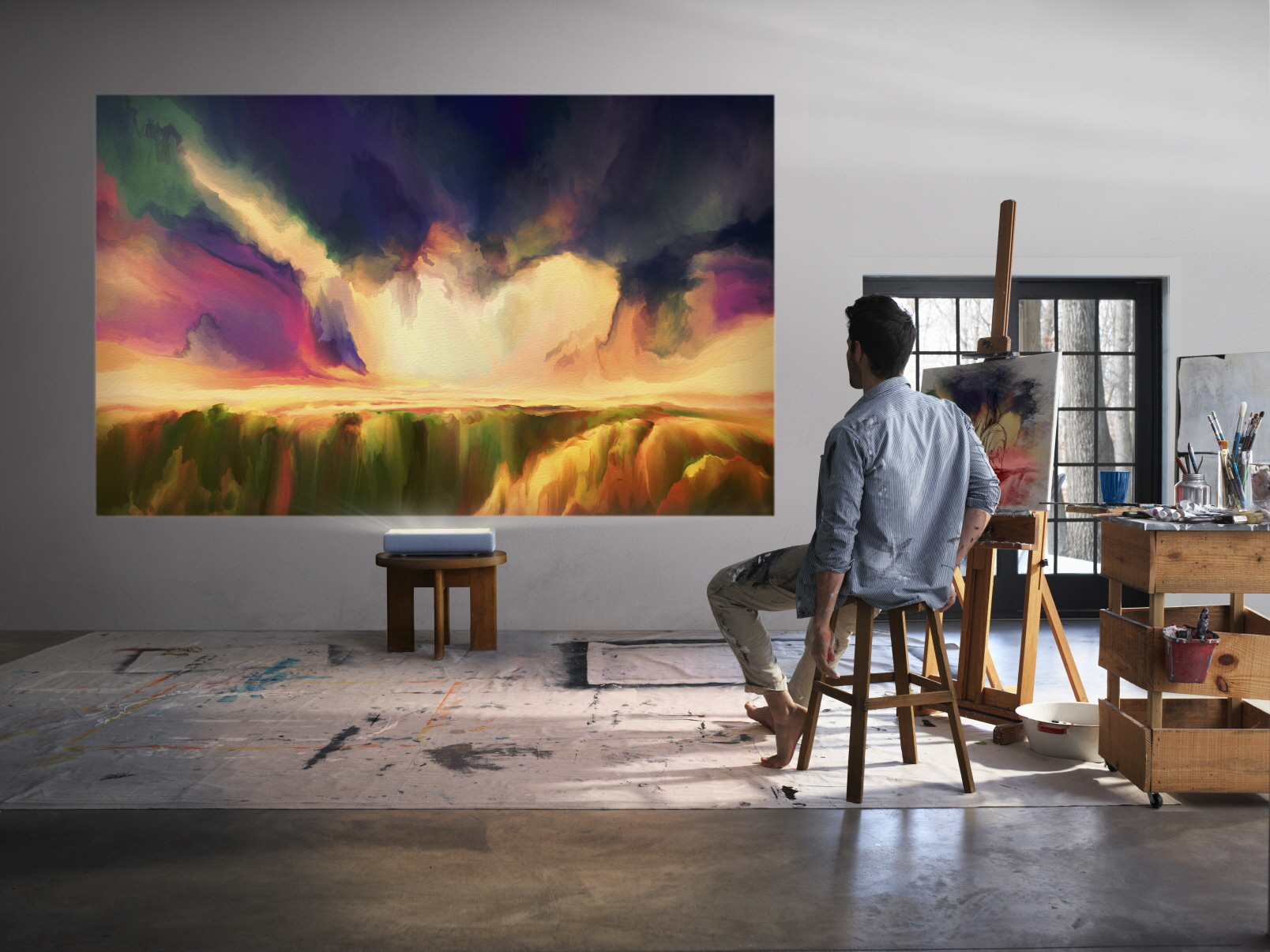 MÁY CHIẾU SIÊU GẦN LASER SAMSUNG 4K THE PREMIERE LSP9T