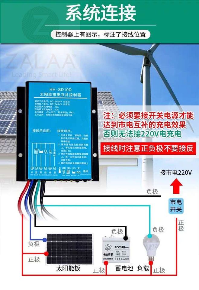 Linh kiện lắp đặt đèn LED chiếu sáng năng lượng mặt trời Zalaa Solar Lighting