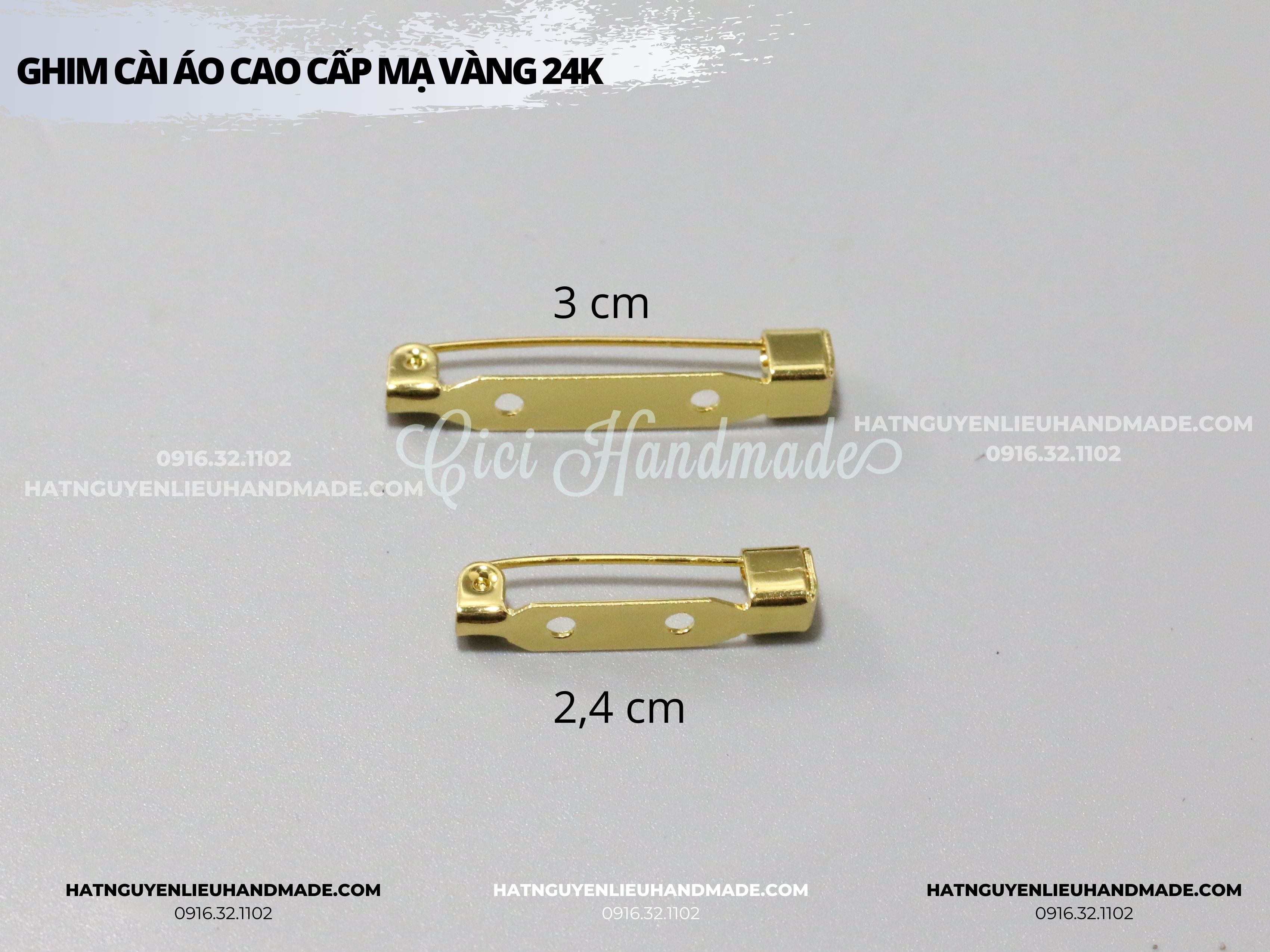 Ghim Cài Áo Cao Cấp Mạ Vàng 24K