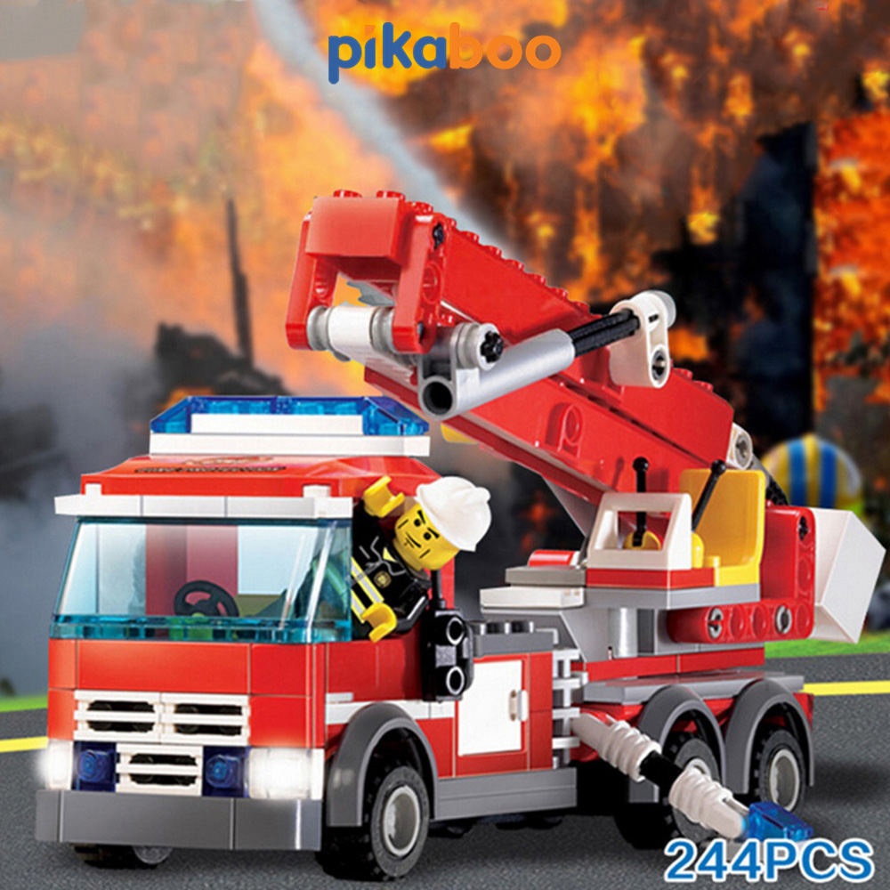 Đồ chơi lắp ráp xếp hình xe cứu hoả | Pikaboo Kid Toy Mega Mall