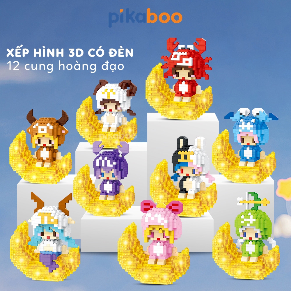 Xếp hình 12 cung hoàng đạo có đèn phát sáng | Pikaboo Kid Toy Mega ...