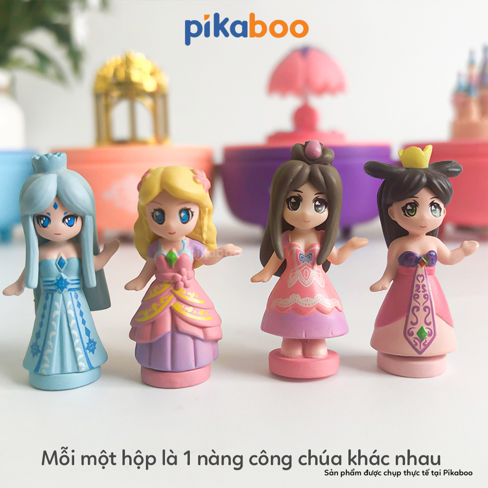 Đồ chơi hộp nhạc vặn cót Pikaboo, công chúa di chuyển xung quanh lâu đài âm thanh du dương