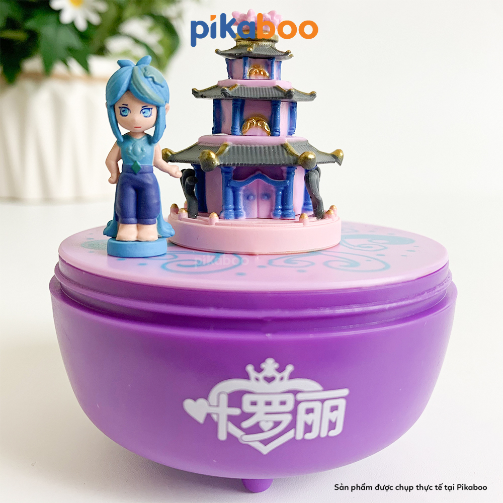 Đồ chơi hộp nhạc vặn cót Pikaboo, công chúa di chuyển xung quanh lâu đài âm thanh du dương