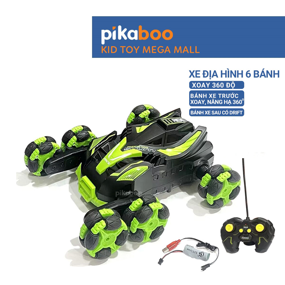 Xe ô tô địa hình 6 bánh điều khiển từ xa Pikaboo