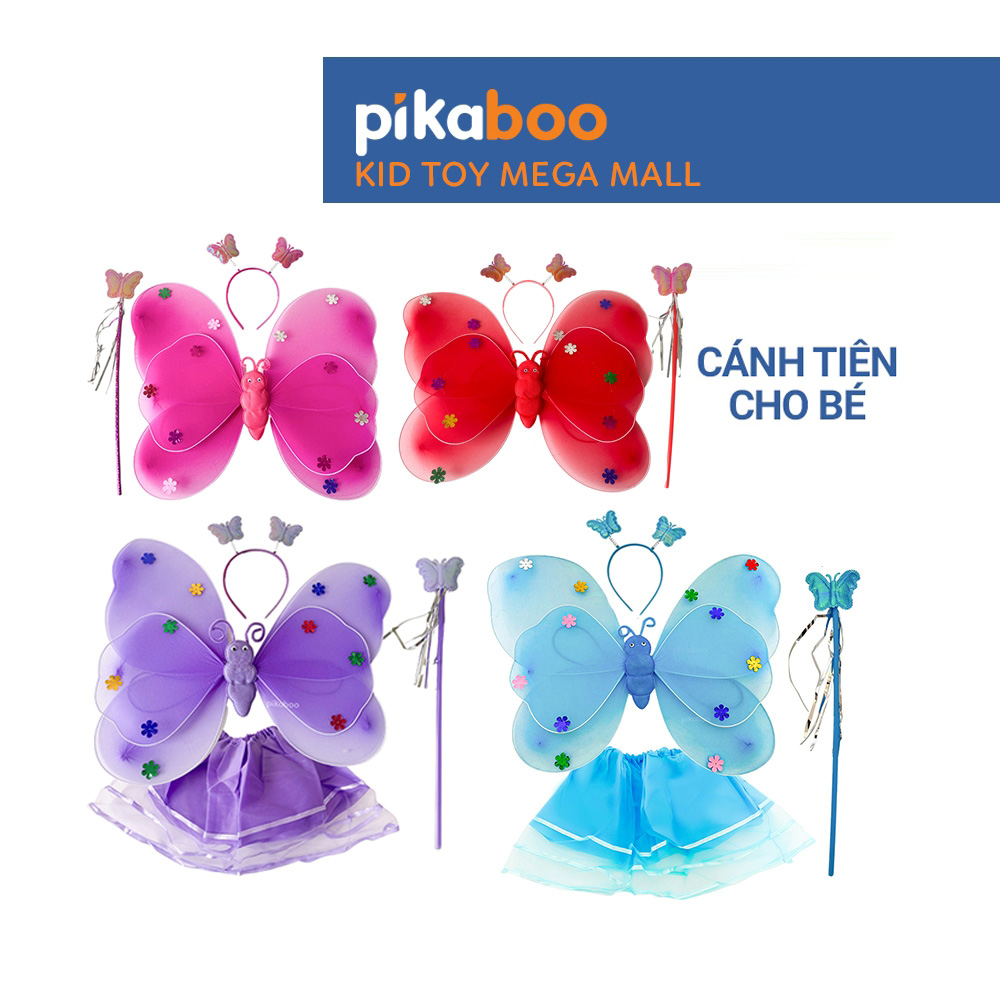 Đồ chơi trung thu cánh tiên Pikaboo xinh xắn cho bé gái chất liệu vải hoạ tiết và màu sắc sinh động