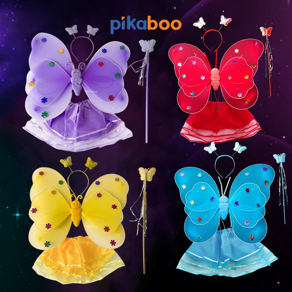 Đồ chơi trung thu cánh tiên Pikaboo xinh xắn cho bé gái chất liệu vải hoạ tiết và màu sắc sinh động