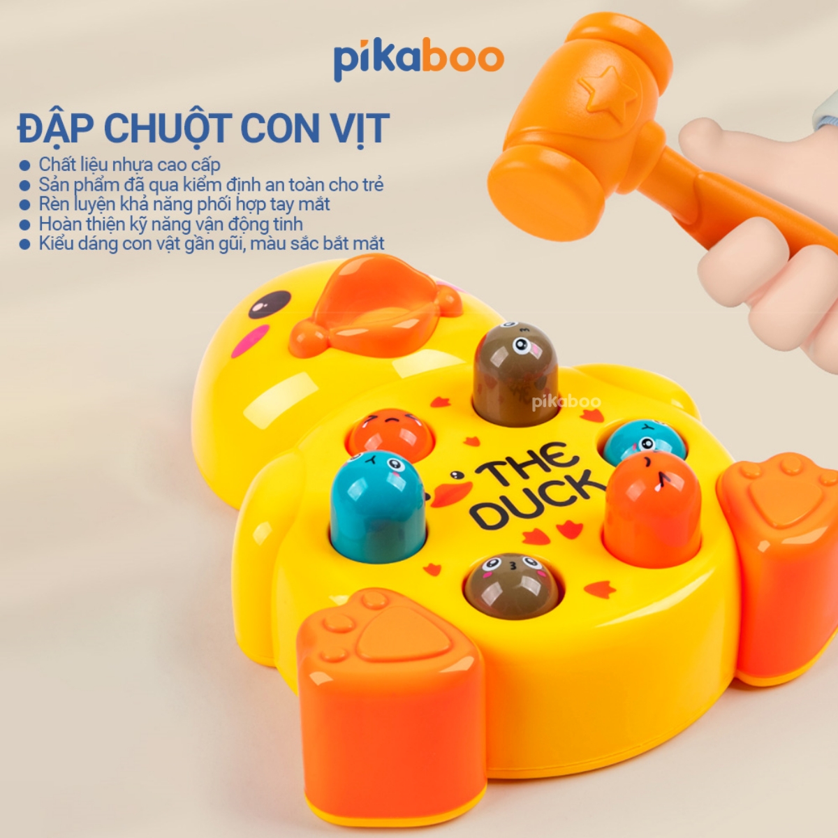 Đồ chơi đập chuột con vịt Pikaboo