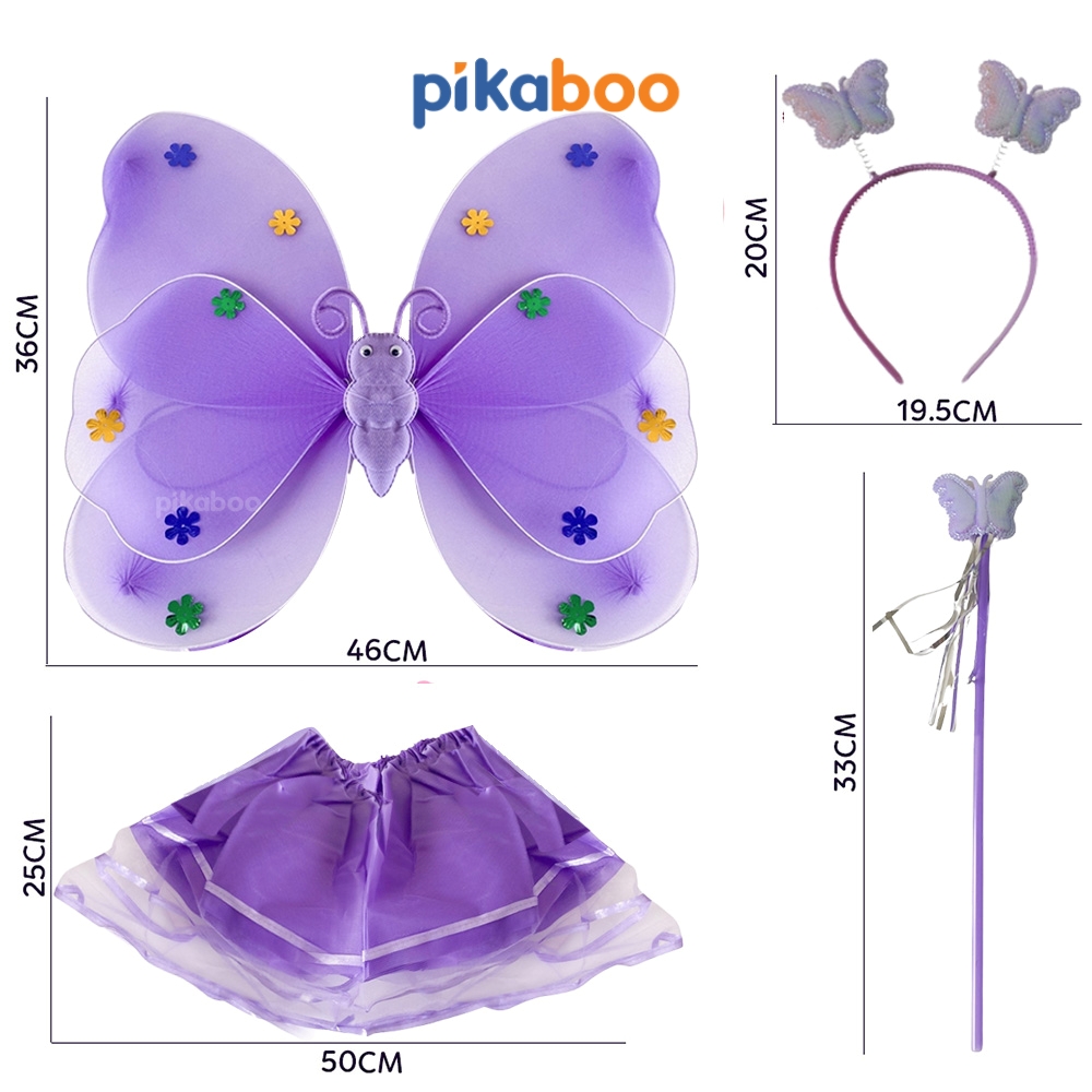 Đồ chơi trung thu cánh tiên Pikaboo xinh xắn cho bé gái chất liệu vải hoạ tiết và màu sắc sinh động