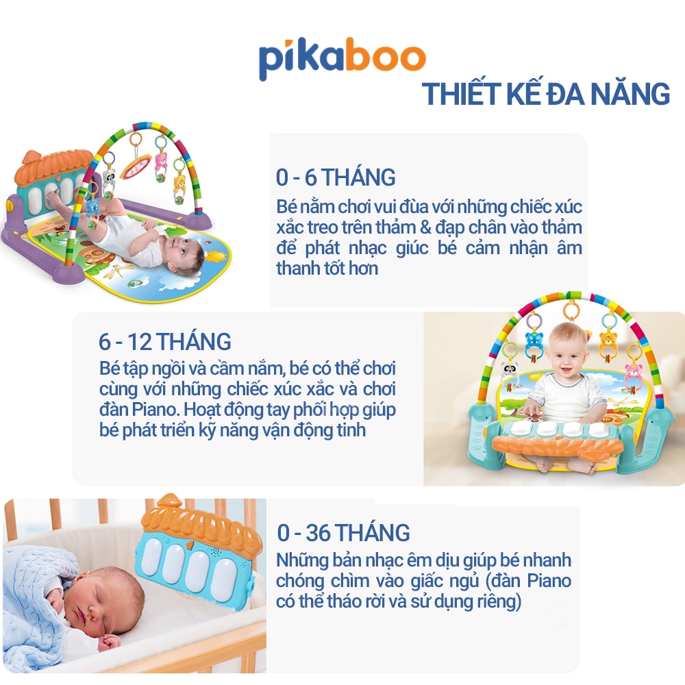 Đồ chơi thảm nhạc Piano cao cấp cho bé Pikaboo