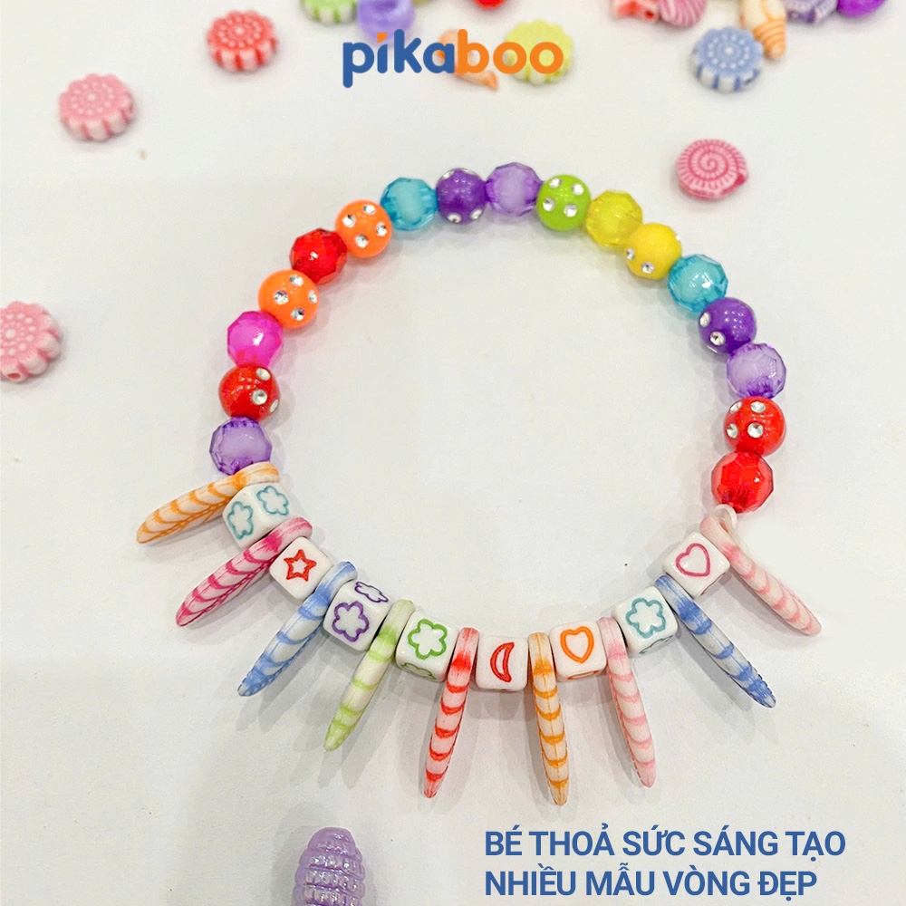 Hạt làm vòng tay Pikaboo, đồ chơi DIY cho bé tự sáng tạo