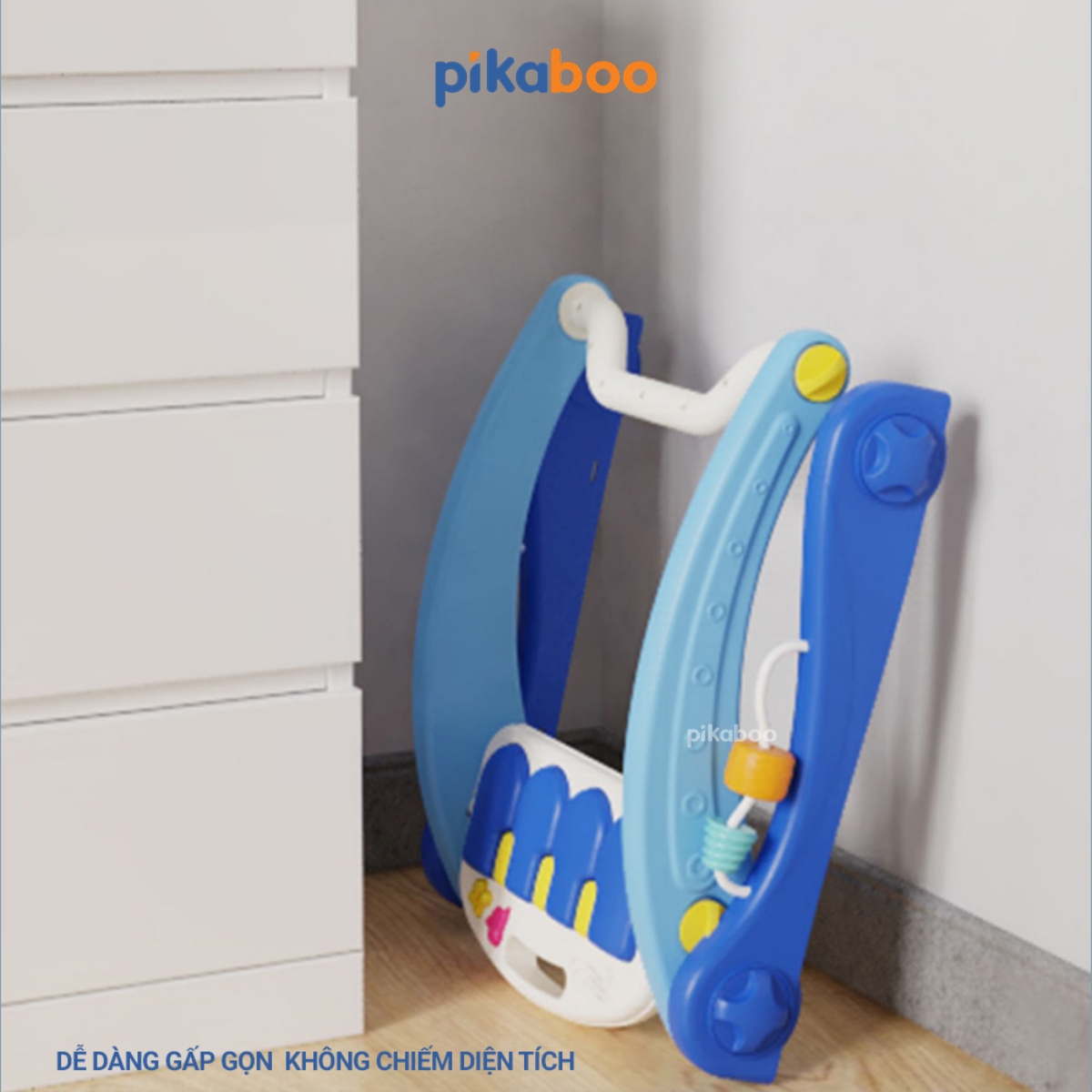 Đồ chơi thảm nhạc  2 trong 1 thảm nhạc kết hợp xe đẩy tập đi Pikaboo