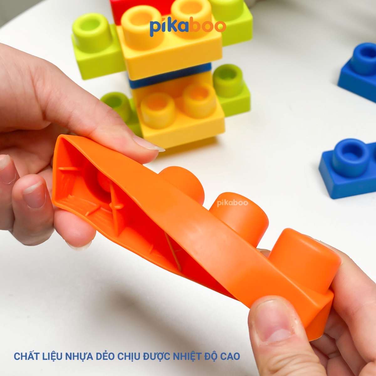 Đồ chơi xếp hình khối quả trứng Pikaboo, chất liệu nhựa dẻo cao cấp an toàn giúp bé phát triển sớm