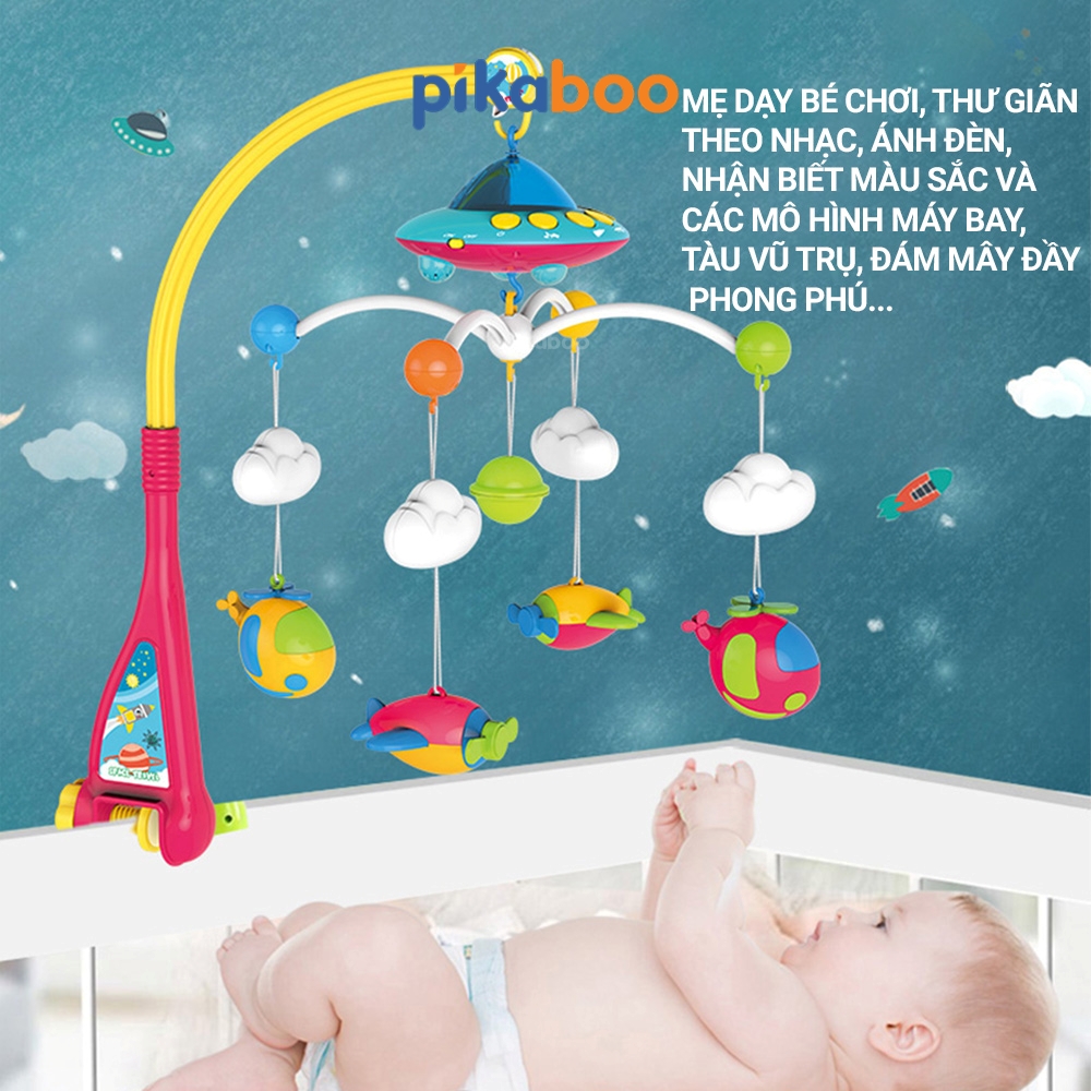 Đồ chơi treo nôi phát nhạc cho bé sơ sinh Pikaboo