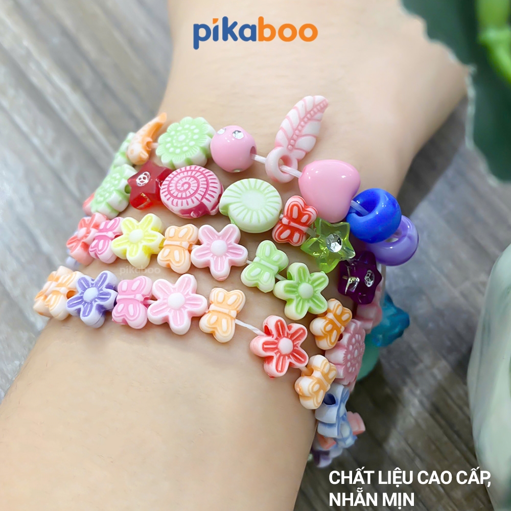 Hạt làm vòng tay Pikaboo, đồ chơi DIY cho bé tự sáng tạo