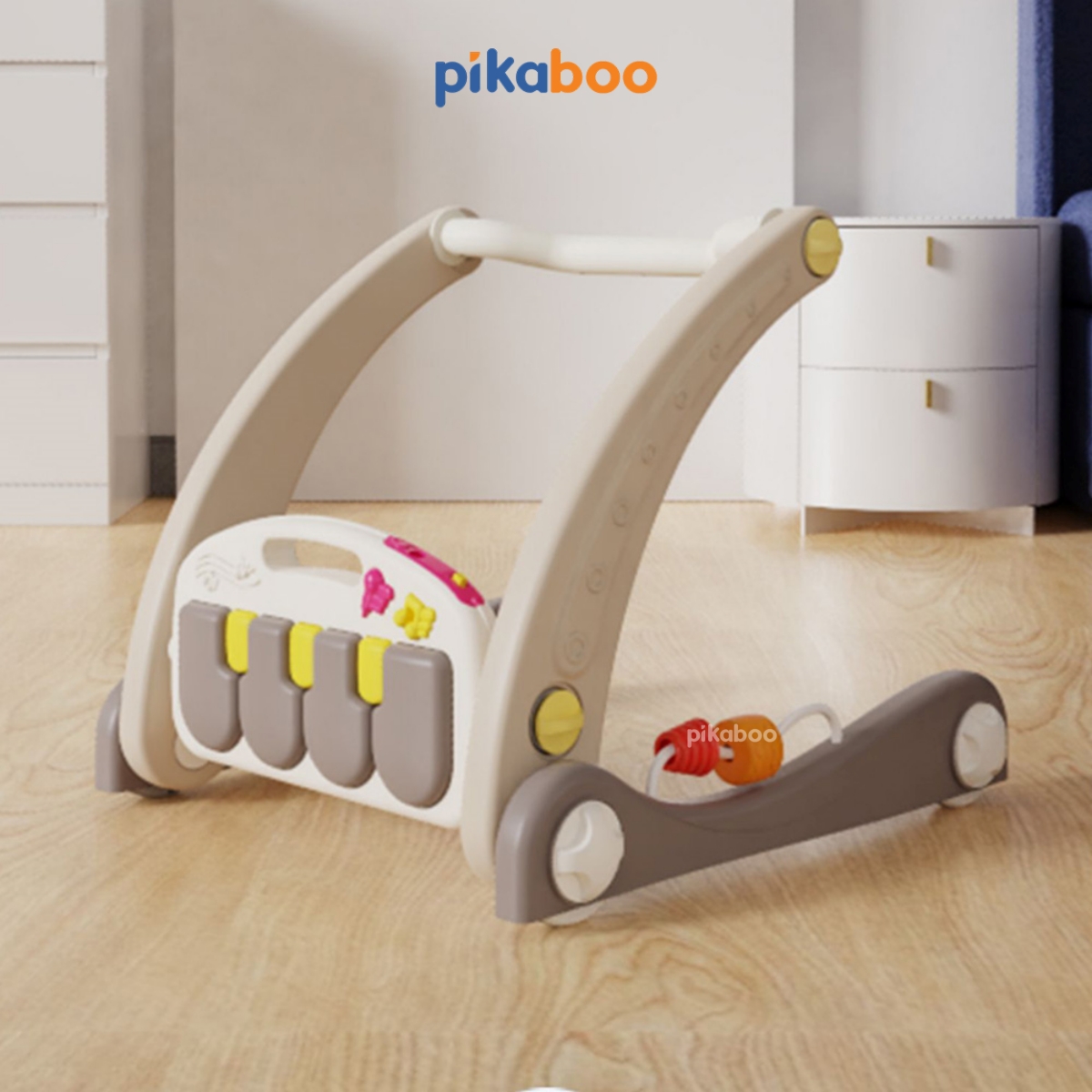 Đồ chơi thảm nhạc  2 trong 1 thảm nhạc kết hợp xe đẩy tập đi Pikaboo